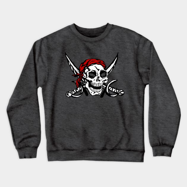 Cranium Swords and Red Scarf Crewneck Sweatshirt by PatrioTEEism